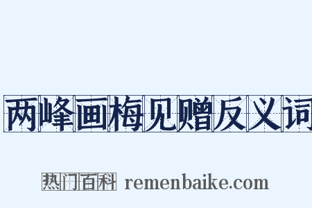 两峰画梅见赠反义词是什么意思的图片